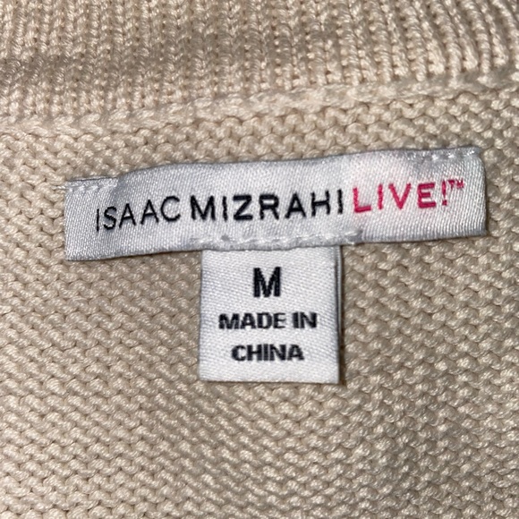 Isaac Mizrahi Sweater Shorts Sleeve with Sequins Med - Picture 7 of 9